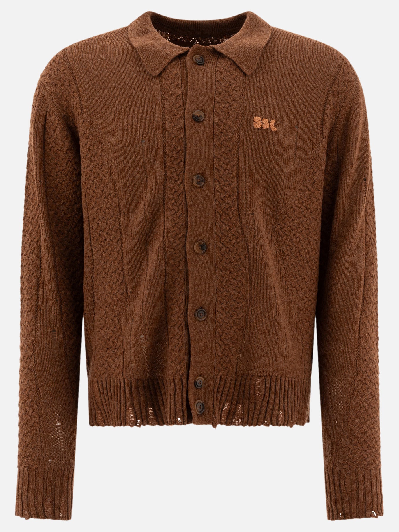 Stockholm Surfboard Club "Broke" cardigan Brown