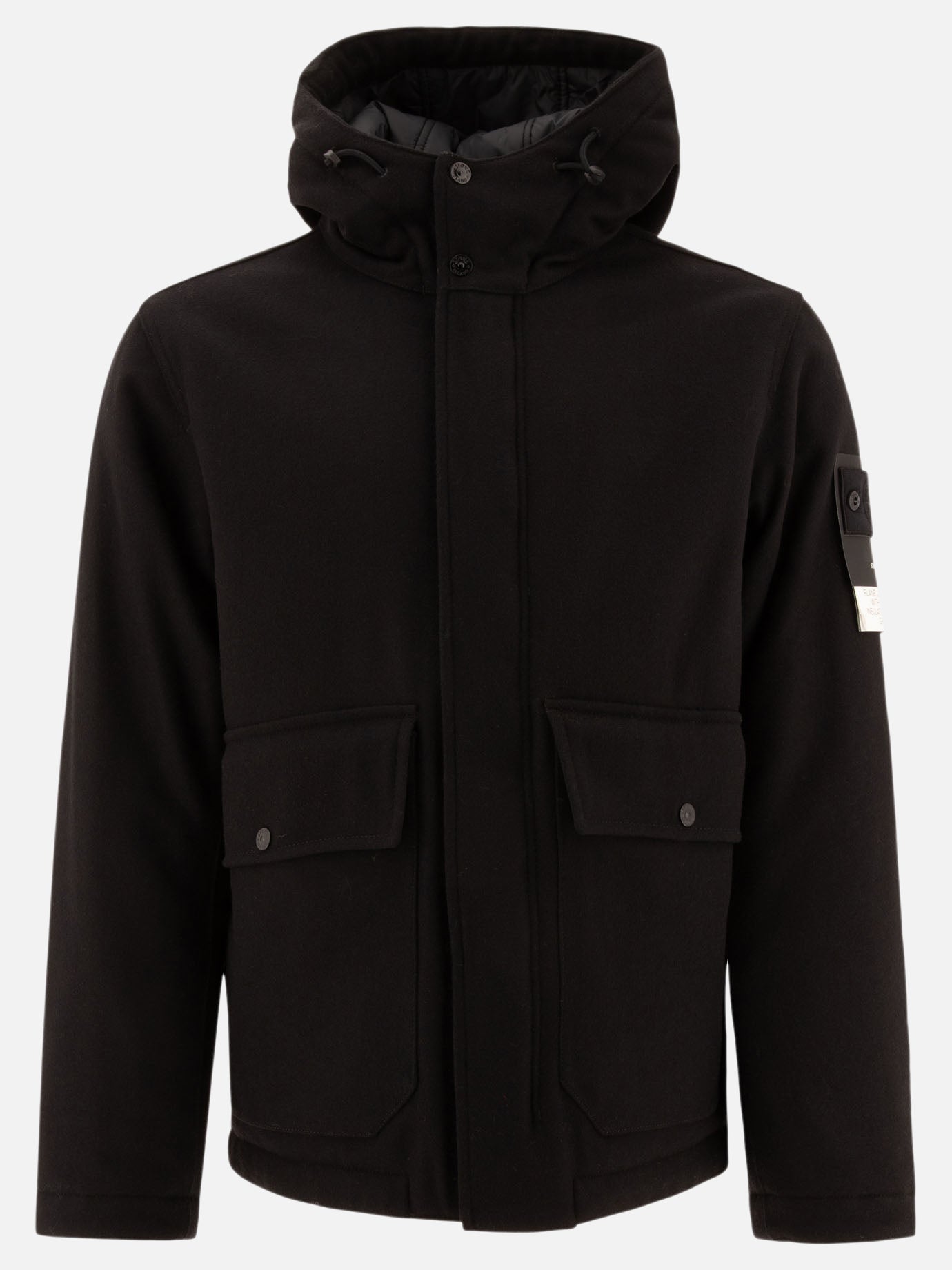 Stone Island “Ghost” flannel jacket Black