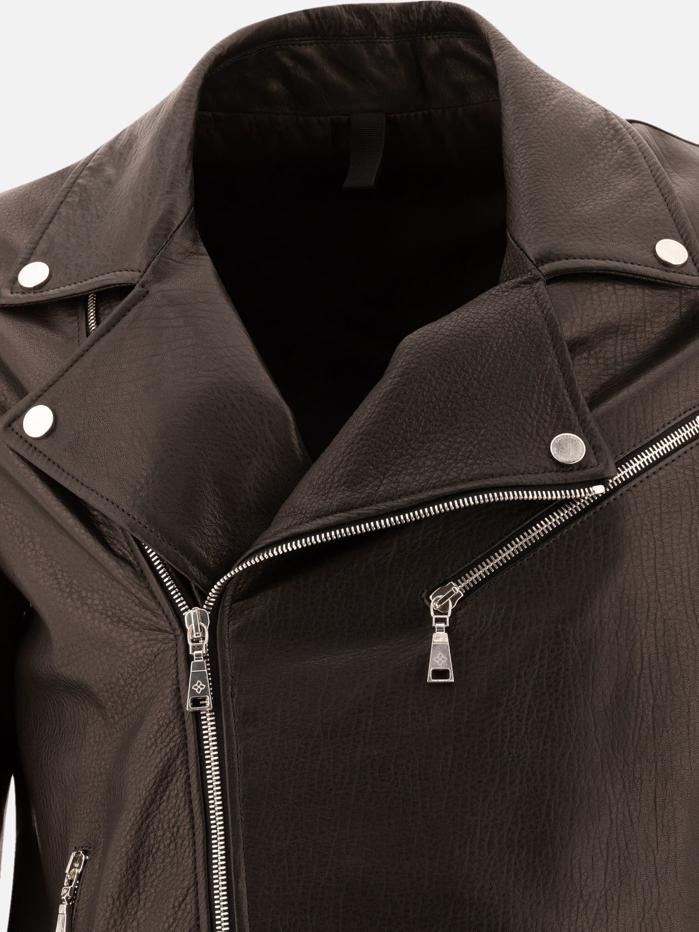Leather jackets Solid colour  Black - Tagliatore Men | PDP | VIETTI Online Store | thumbnail_3