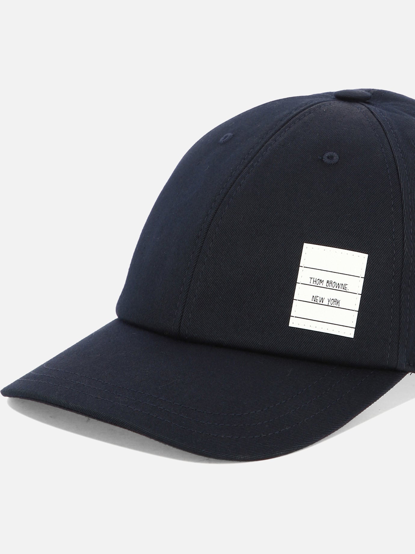 Thom Browne Baseball cap with logo patch Blue