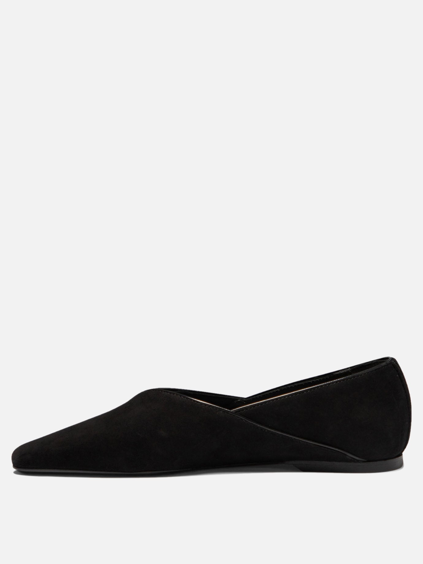 Toteme Suede ballet flats Black