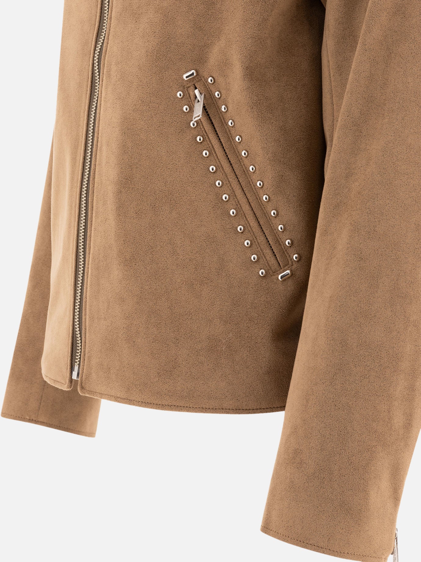 Faux leather jacket with studs