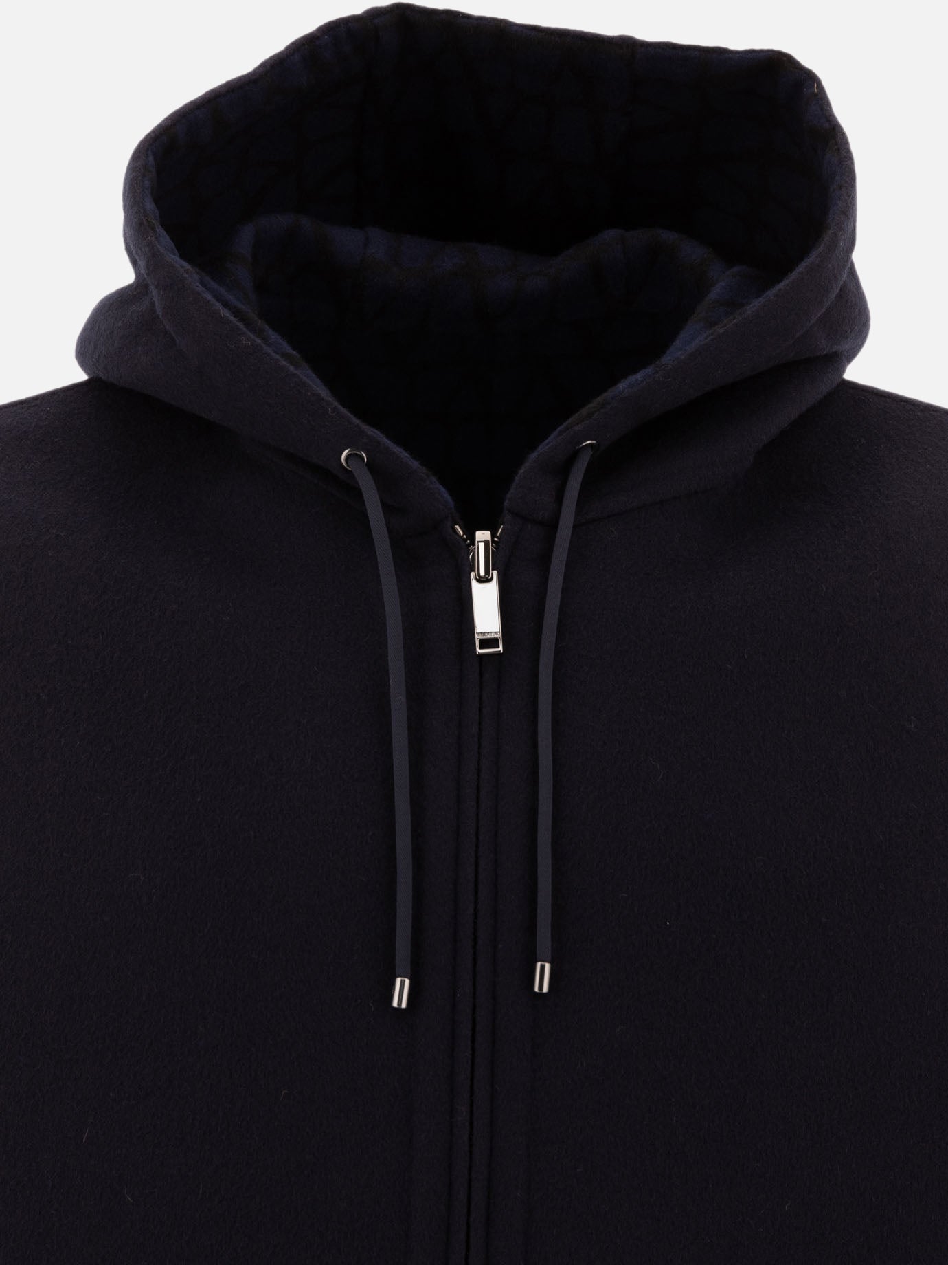 Valentino Reversible hoodie-style coat Blue