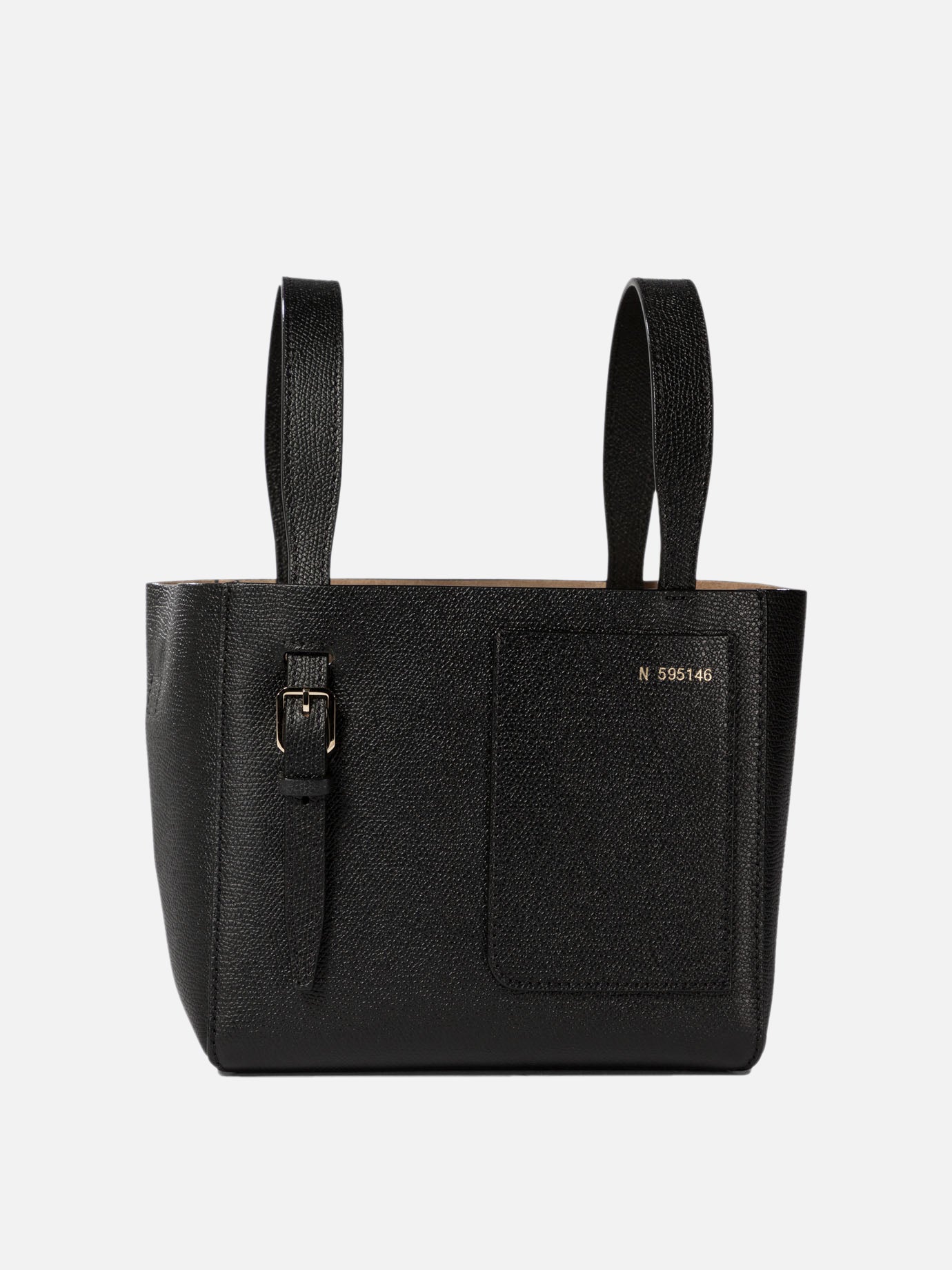 Valextra "Soft Micro" bucket bag Black