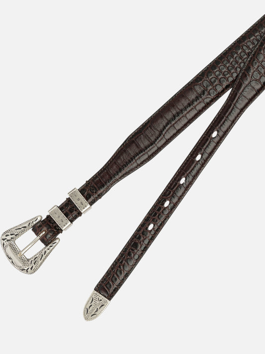 Leather belts 100% leather  Brown - Adriano Meneghetti Women | VIETTI Online Store | 2
