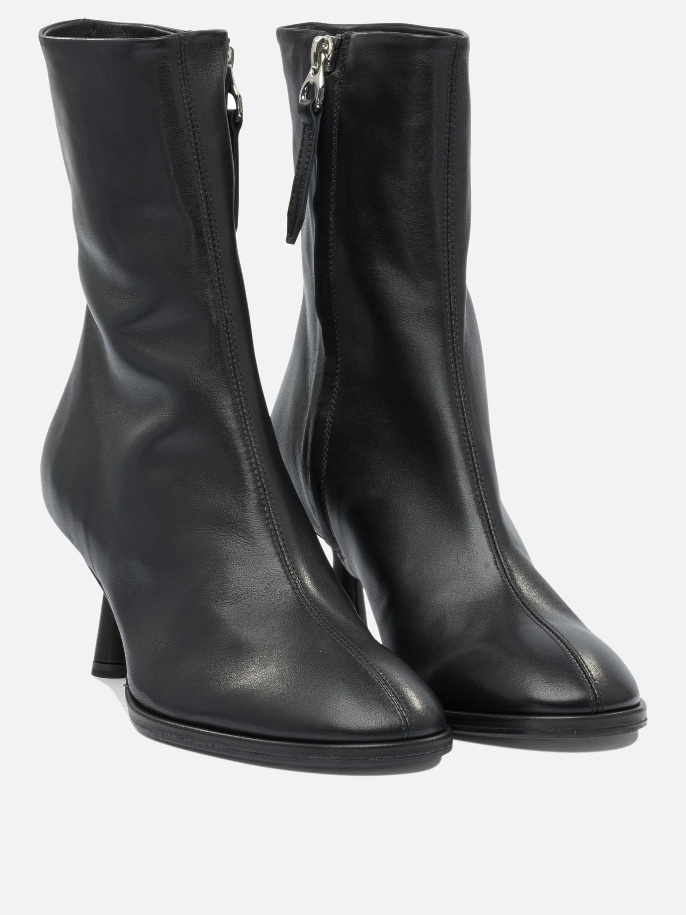 Zipped boots 100% leather - 100% leather  Black - Aeyde Women | PDP | VIETTI Online Store | thumbnail_2