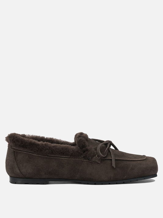 Loafers 100% cow suede leather - 100% leather  Brown - Aeyde Women | PLP | VIETTI Online Store 
