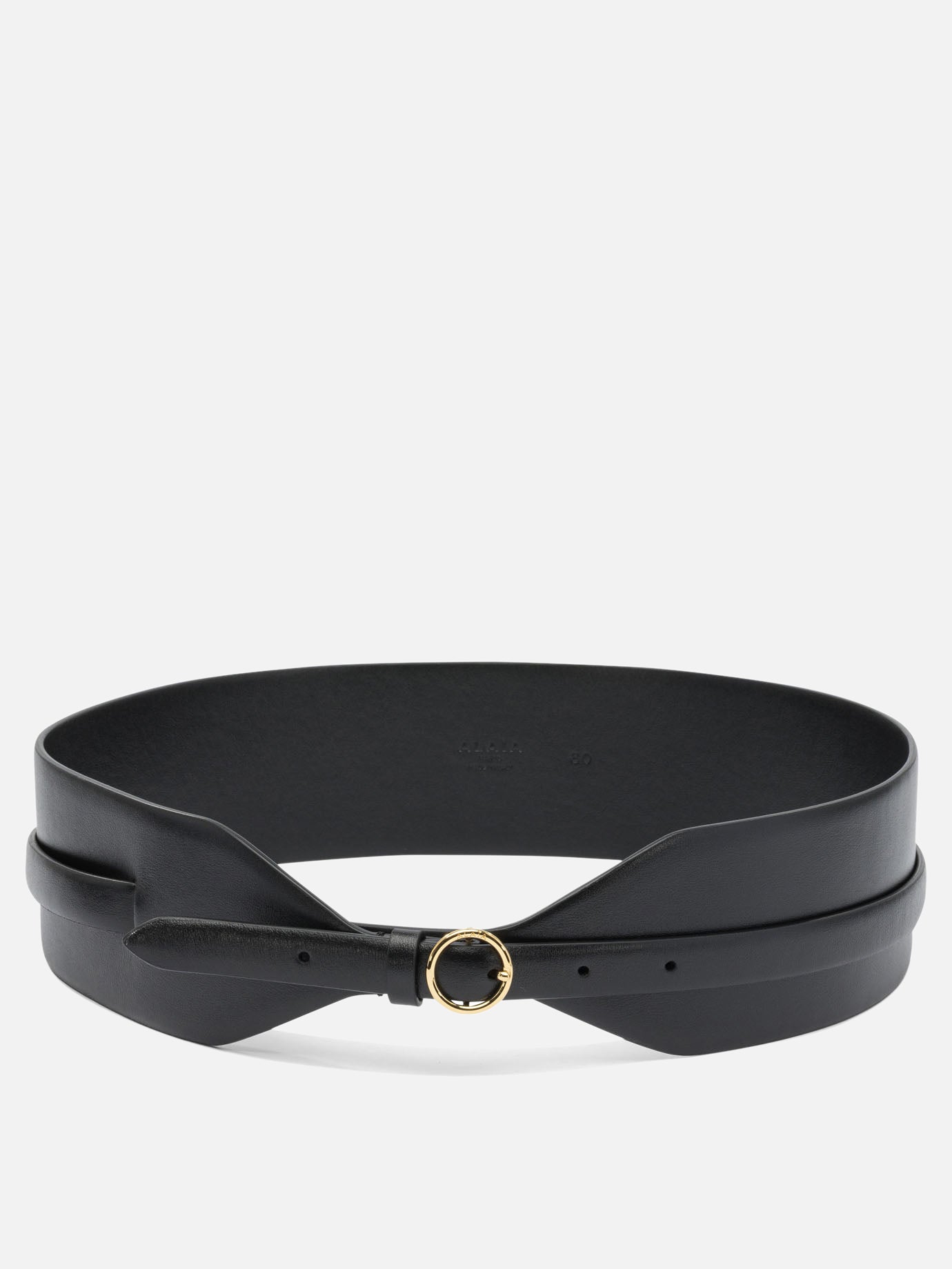 Alaïa Wide double leather belt 10647832_80 Black thumbnail_1