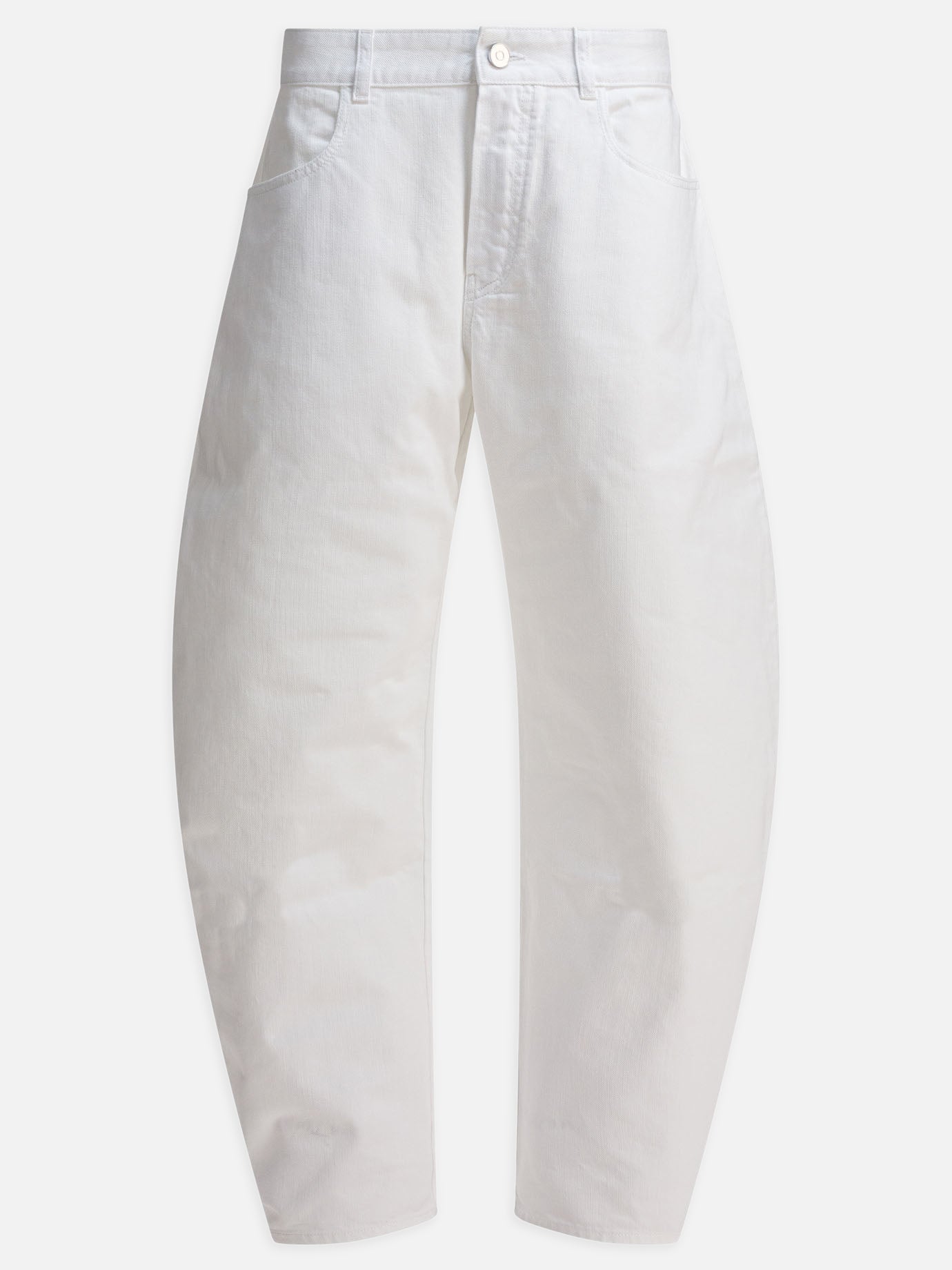Alaïa Low waist rounded jeans 15012618_36 White thumbnail_1