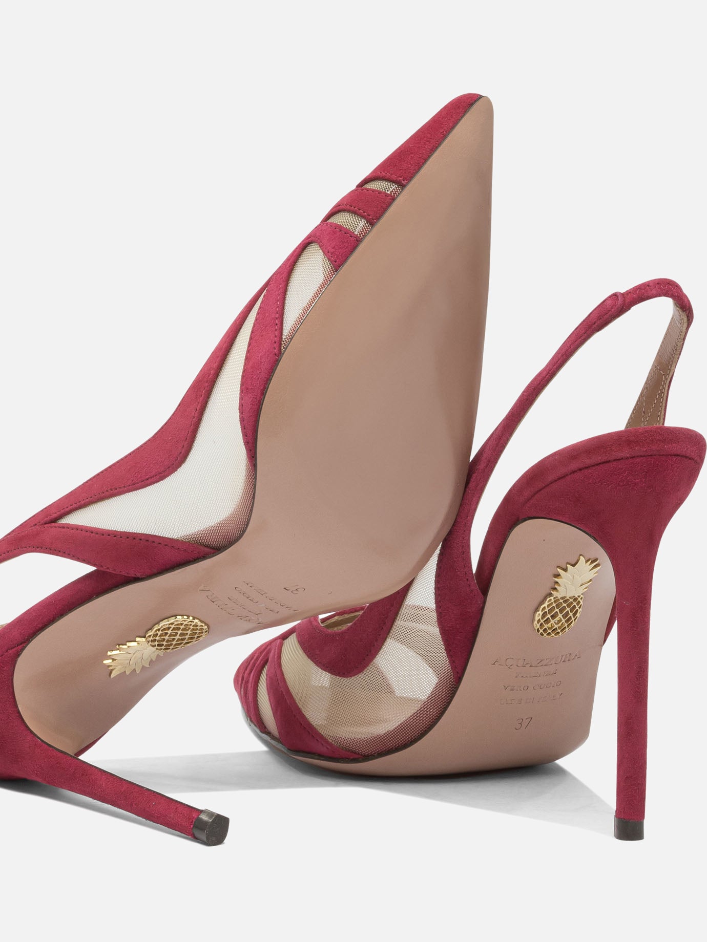 Slingbacks 70% Kid suede leather 30% polyamide - 100% calf leather  Red - Aquazzura Women | PDP | VIETTI Online Store | Zoom-Modal_5
