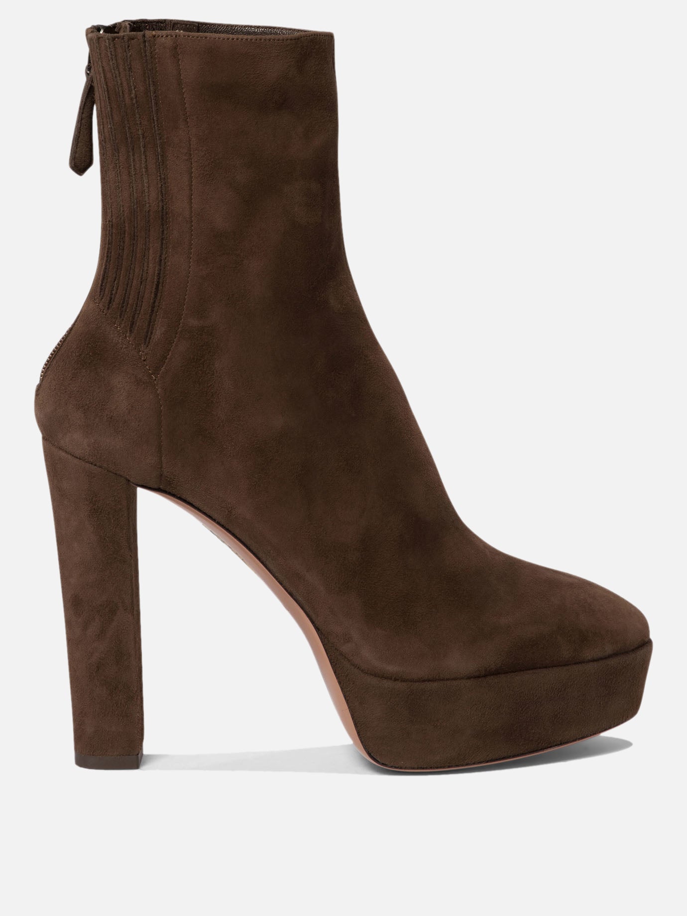 Zipped boots 100% kid suede leather - 100% calf leather  Brown - Aquazzura Women | PDP | VIETTI Online Store | Zoom-Modal

