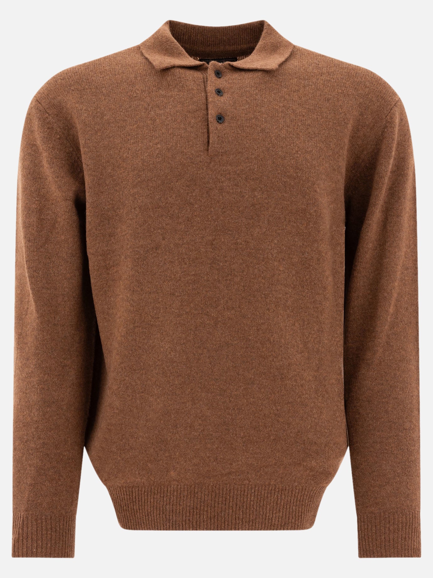 Polo shirts with buttons Solid colour  Brown - Beams Plus Men | PDP | VIETTI Online Store | thumbnail