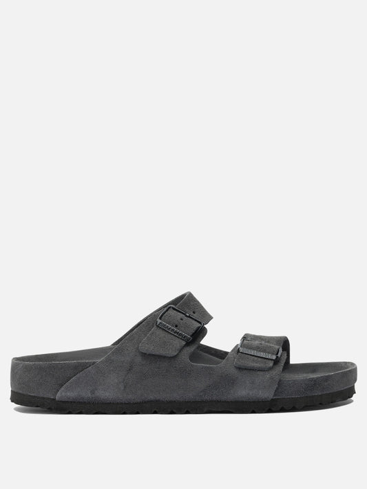 Flat sandals 100% leather - 100% rubber  Grey - Birkenstock Men | PDP | VIETTI Online Store 

