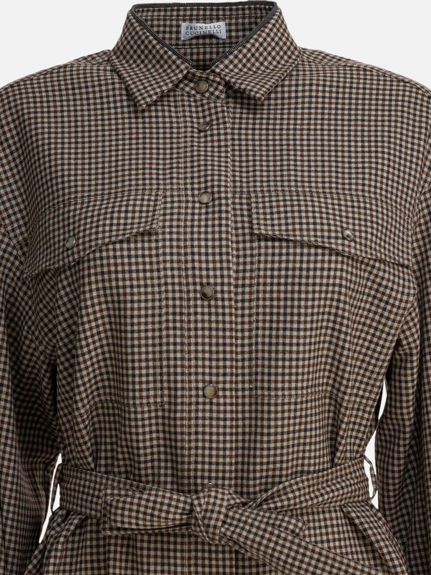 Casual shirts Check  Brown - Brunello Cucinelli Women | PDP | VIETTI Online Store | Zoom-Modal_3

