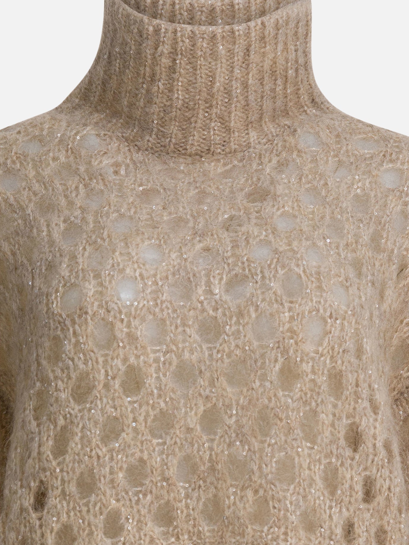 Turtleneck sweaters Solid colour  Beige - Brunello Cucinelli Women | PDP | VIETTI Online Store | Zoom-Modal_3
