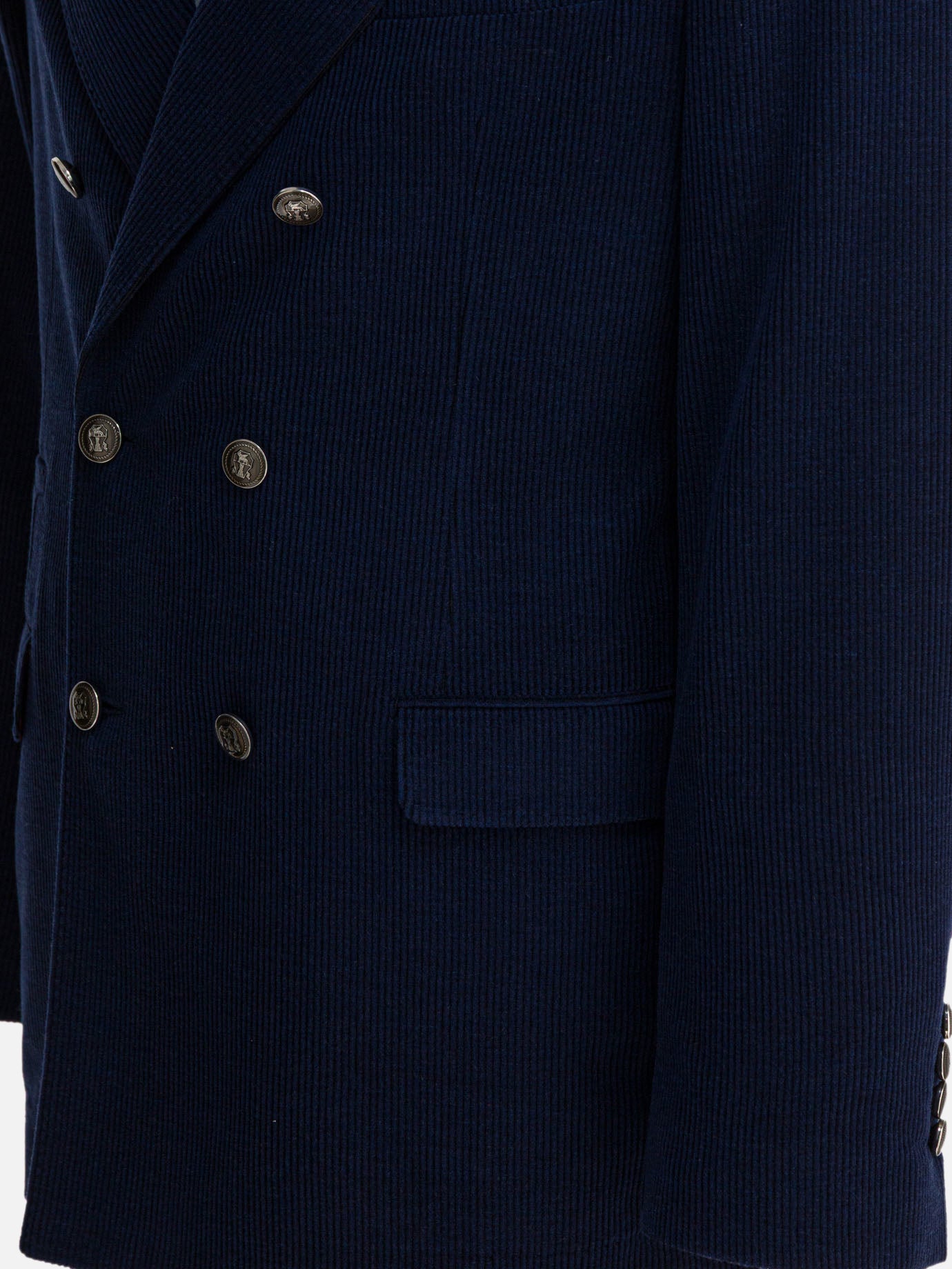 Blazers Solid colour  Blue - Brunello Cucinelli Men | PDP | VIETTI Online Store | thumbnail_4