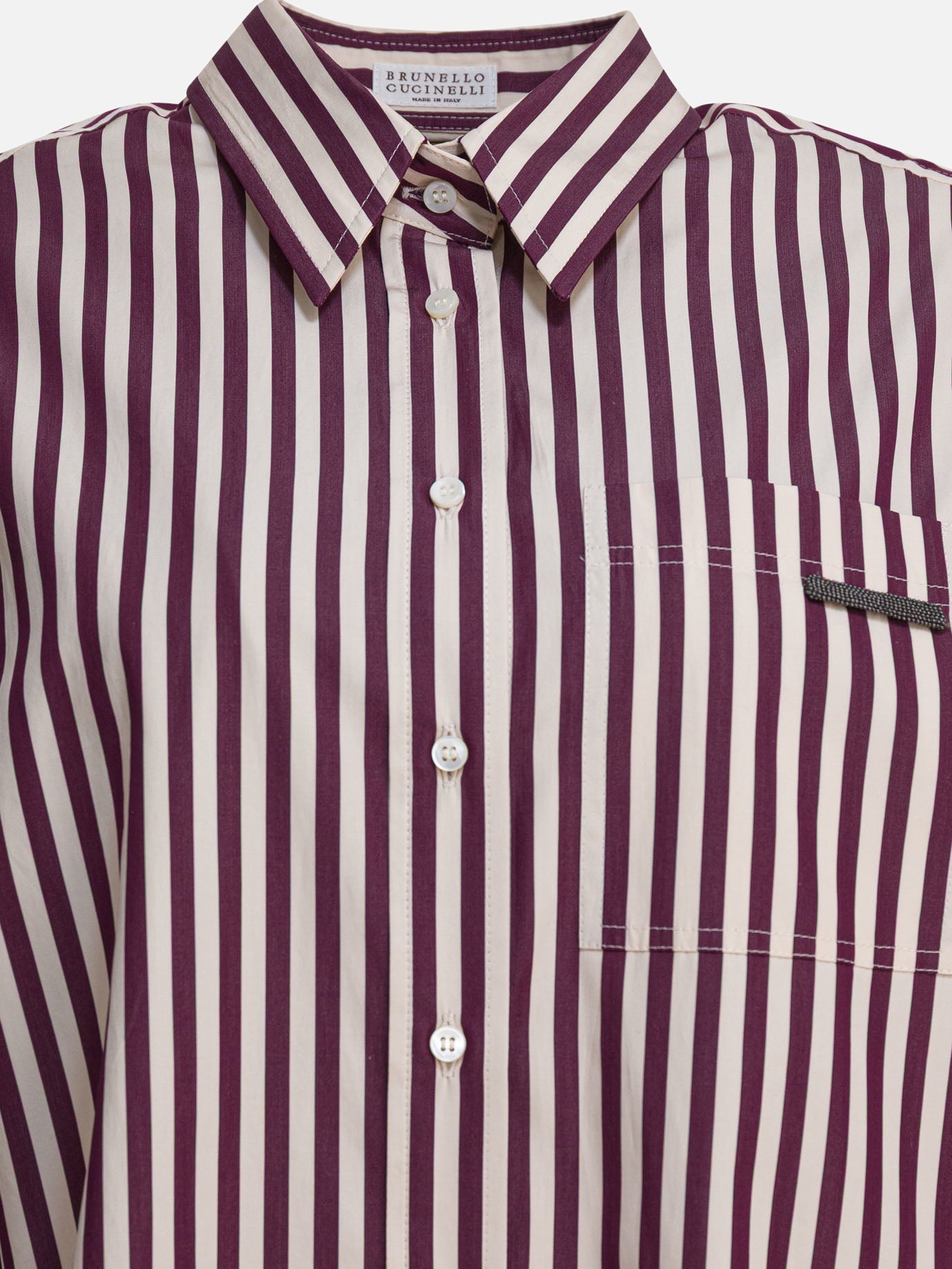 Casual shirts Striped  Beige - Brunello Cucinelli Women | PDP | VIETTI Online Store | thumbnail_3