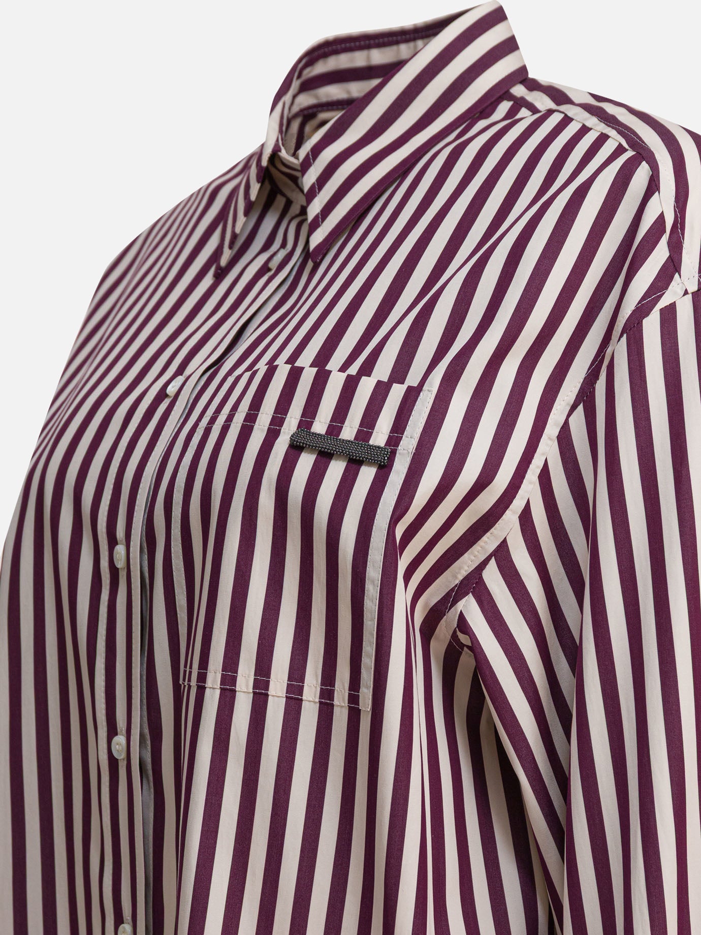 Casual shirts Striped  Beige - Brunello Cucinelli Women | PDP | VIETTI Online Store | Zoom-Modal_4
