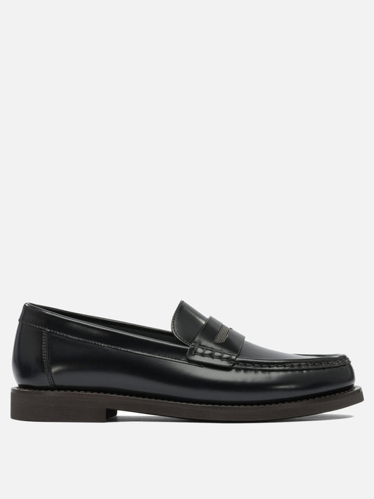 Loafers 100% leather - 100% rubber  Black - Brunello Cucinelli Women | PLP | VIETTI Online Store 
