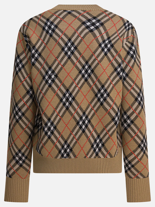 Crewneck sweaters Check  Beige - Burberry Women | PDP | VIETTI Online Store | 2
