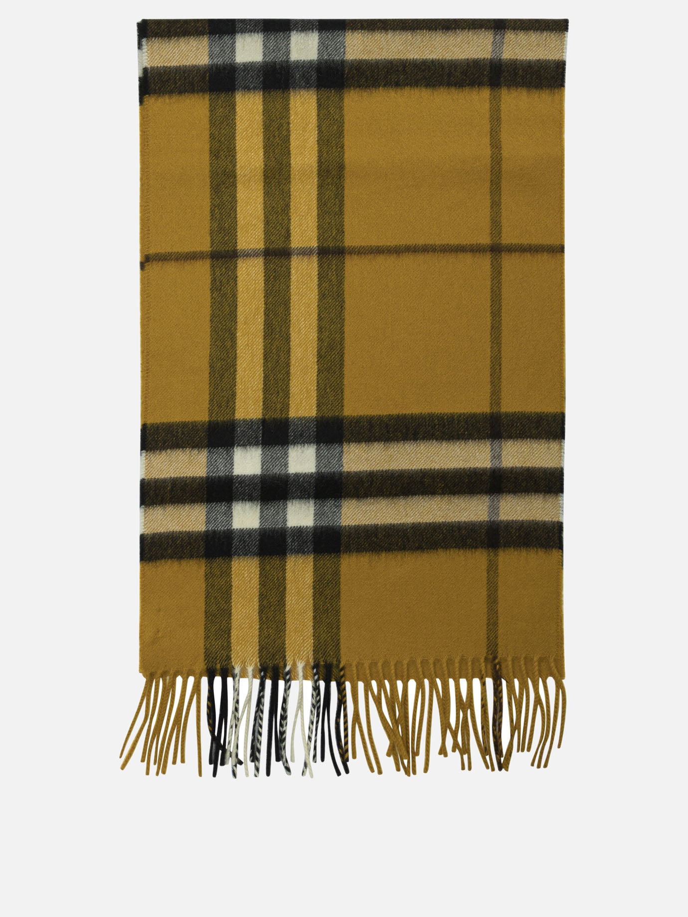 Fringed scarves 100%cashmere  Yellow - Burberry Men | PDP | VIETTI Online Store | thumbnail
