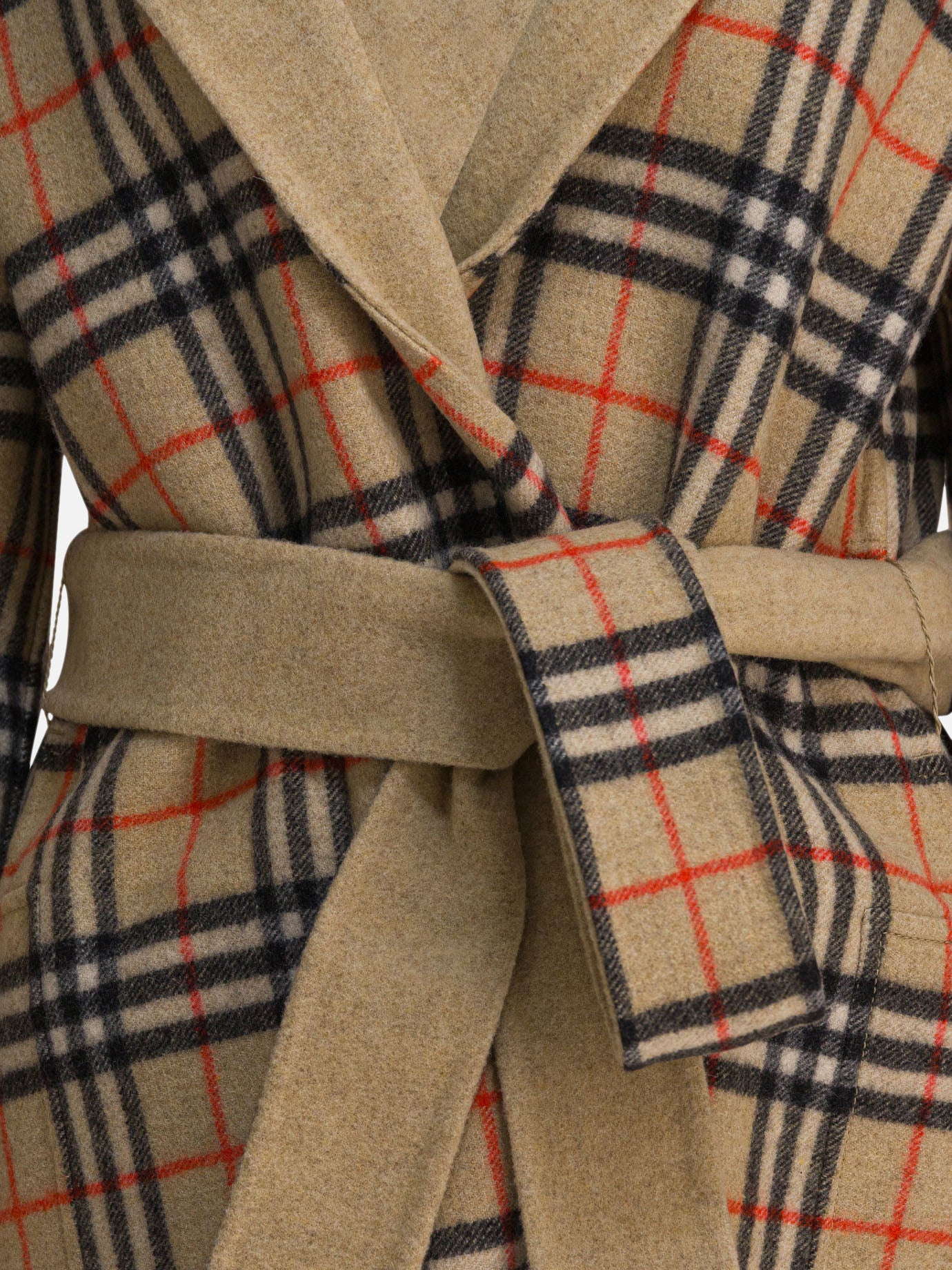 Long coats Check  Beige - Burberry Women | PDP | VIETTI Online Store | thumbnail_6