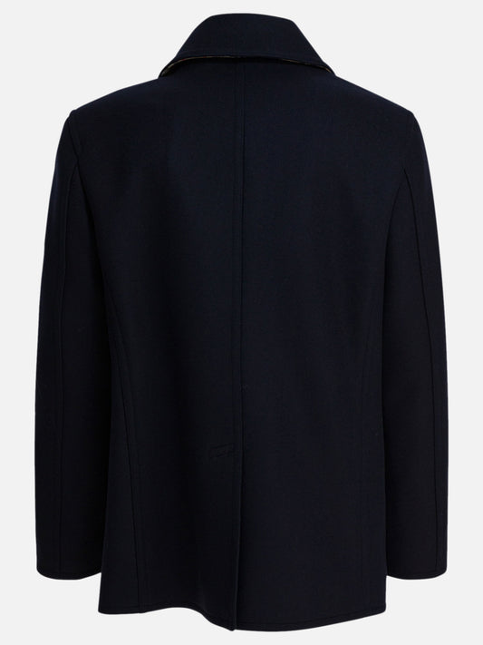 Short coats Solid colour  Blue - Burberry Men | PDP | VIETTI Online Store | 2
