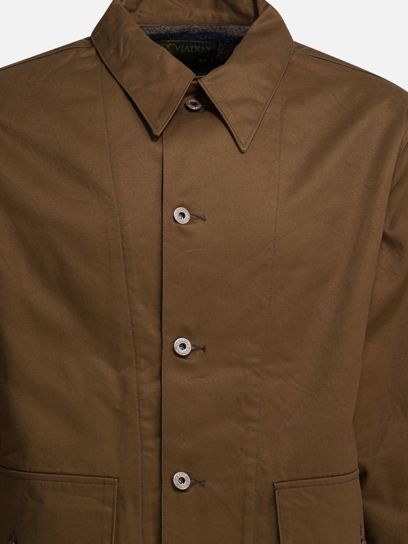 Overshirt jackets Solid colour  Brown - Buzz Rickson's Men | PDP | VIETTI Online Store | Zoom-Modal_3
