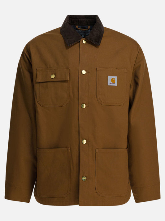 Quilted & Utility Jackets Logo  Brown - Carhartt WIP Men | VIETTI Online Store 
