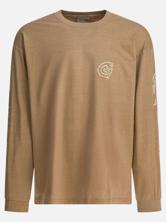 Crewneck t-shirts Print  Brown - Carhartt WIP Men | PLP | VIETTI Online Store 

