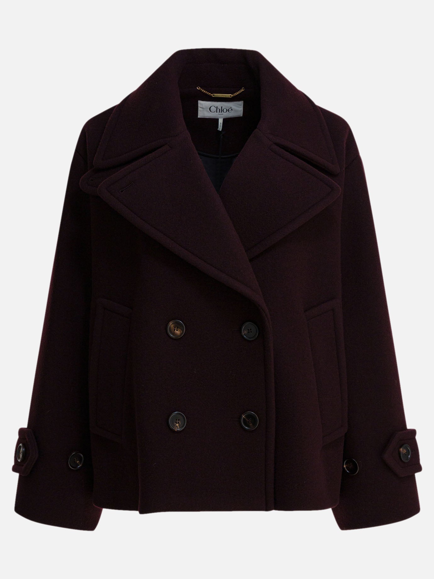 Short coats Solid colour  Bordeaux - Chloé Women | PDP | VIETTI Online Store | Zoom-Modal
