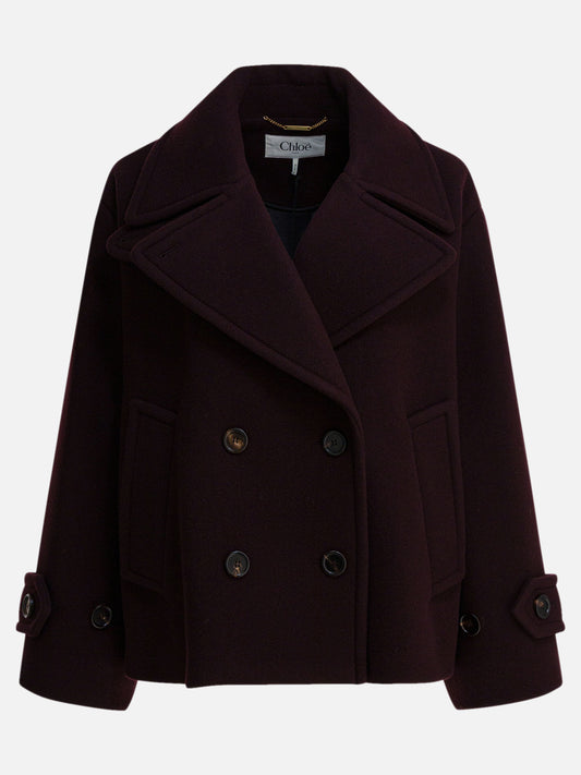 Short coats Solid colour  Bordeaux - Chloé Women | PLP | VIETTI Online Store 
