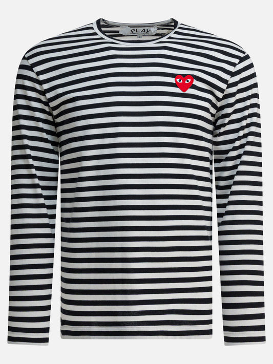 Crewneck t-shirts Striped  Black - Comme Des Garçons Play Men | PLP | VIETTI Online Store 
