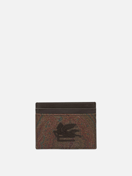 Etro "Arnica" card holder with Pegasus 14623626_UNI Bordeaux 1