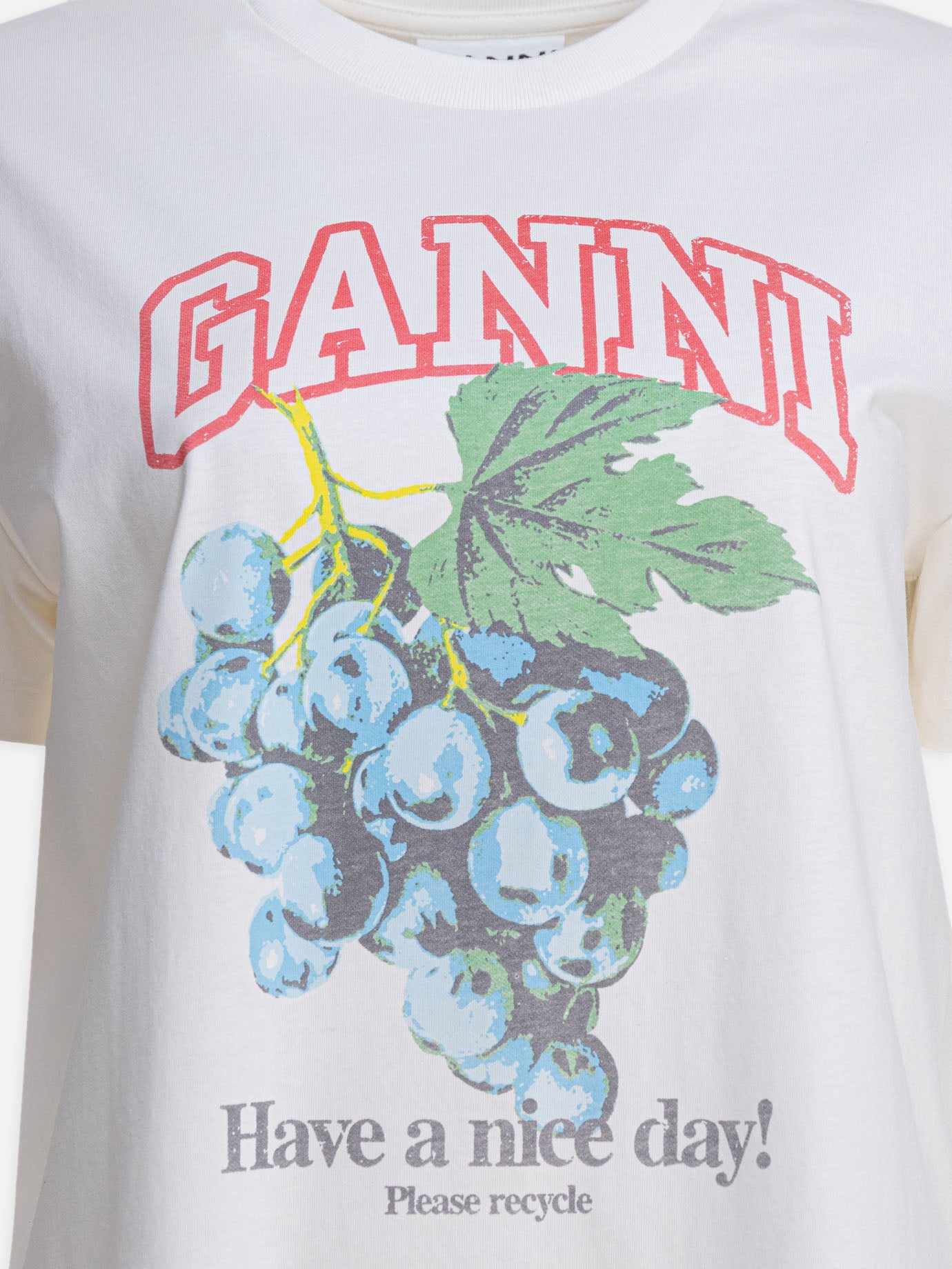 Crewneck t-shirts Logo  Beige - Ganni Women | PDP | VIETTI Online Store | thumbnail_3