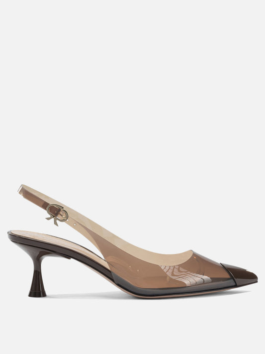 Slingbacks 100% poliurethane  Brown - Gianvito Rossi Women | PDP | VIETTI Online Store 
