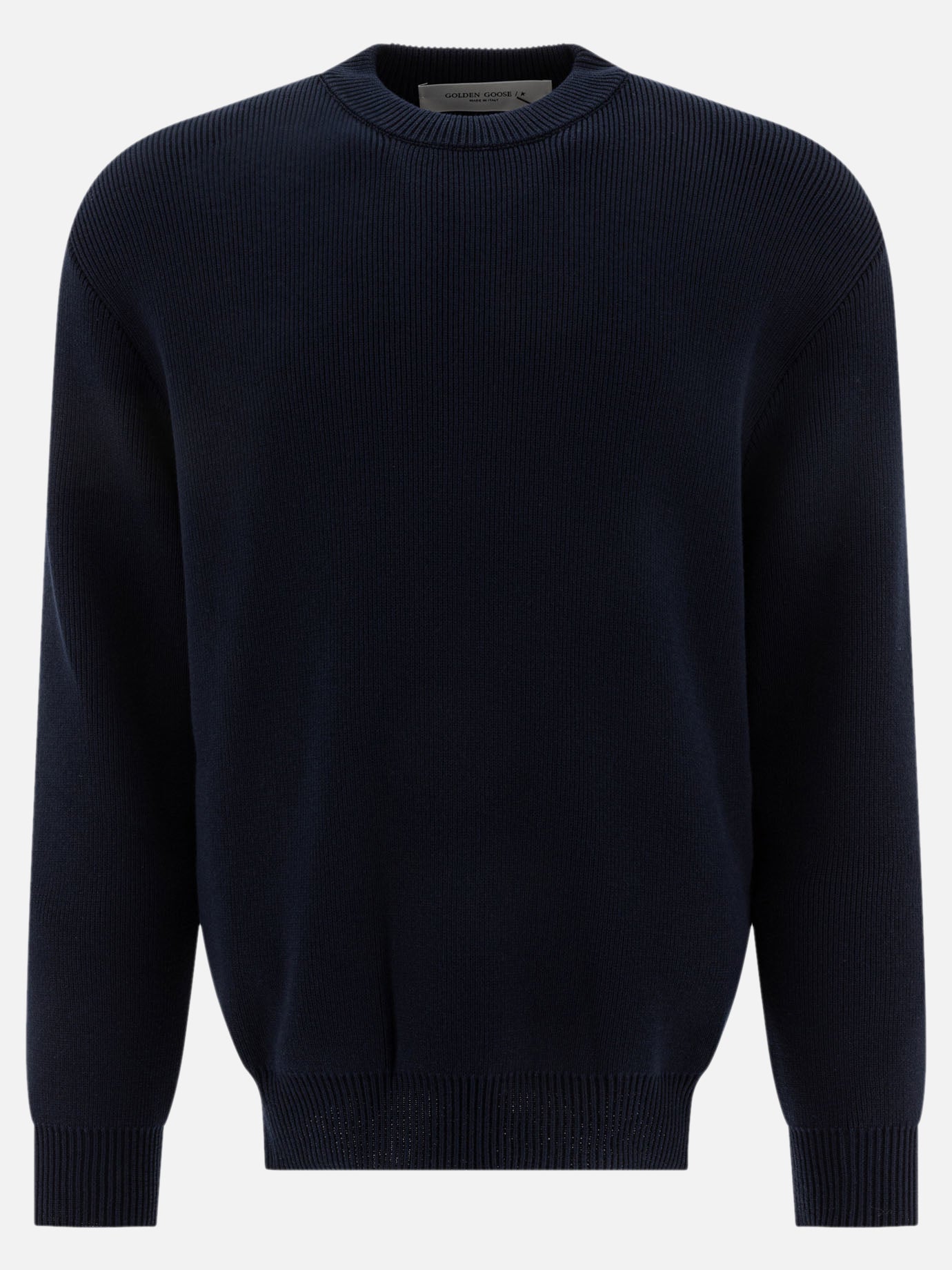 Golden Goose Crew-neck sweater with logo Blue