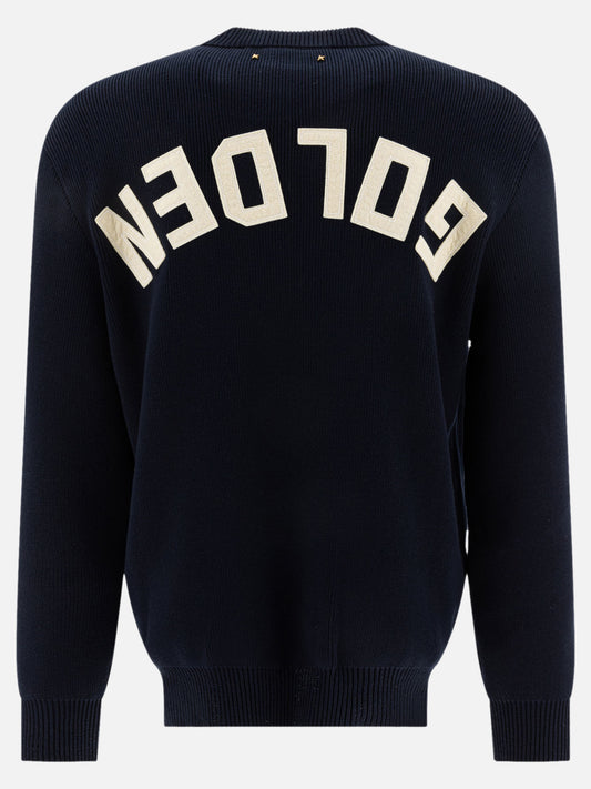 Golden Goose Crew-neck sweater with logo 15314943_M Blue 2