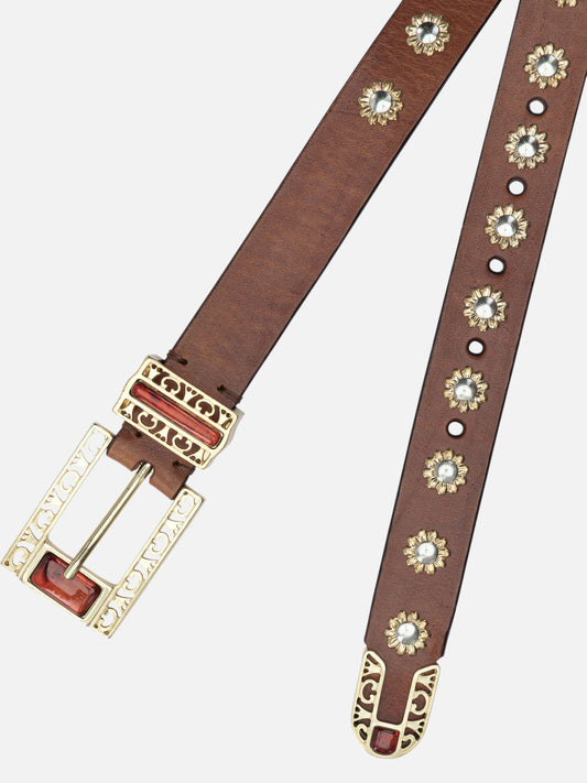 Leather belts Solid colour  Brown - Golden Goose Women | PLP | VIETTI Online Store | 2
