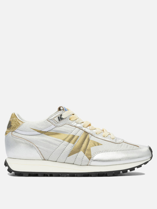Low top sneakers 48% polyamide 39% goat leather 6% polyurethane 1% polyvinyle - 100% rubber  Silver - Golden Goose Women | PDP | VIETTI Online Store 
