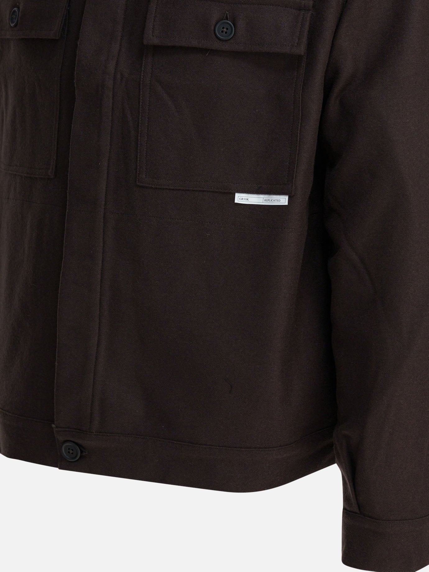 Overshirt jackets Tinta unita  Brown - Gr10K Men | PDP | VIETTI Online Store | Zoom-Modal_4
