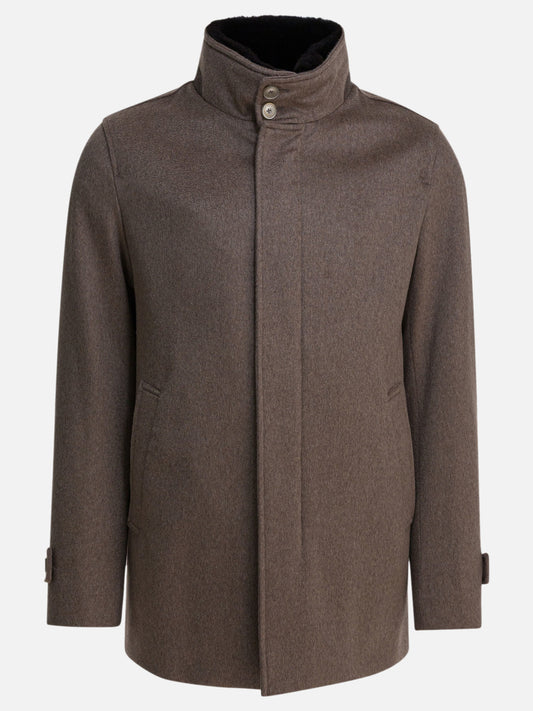 Long coats Solid colour  Brown - Herno Men | PLP | VIETTI Online Store 
