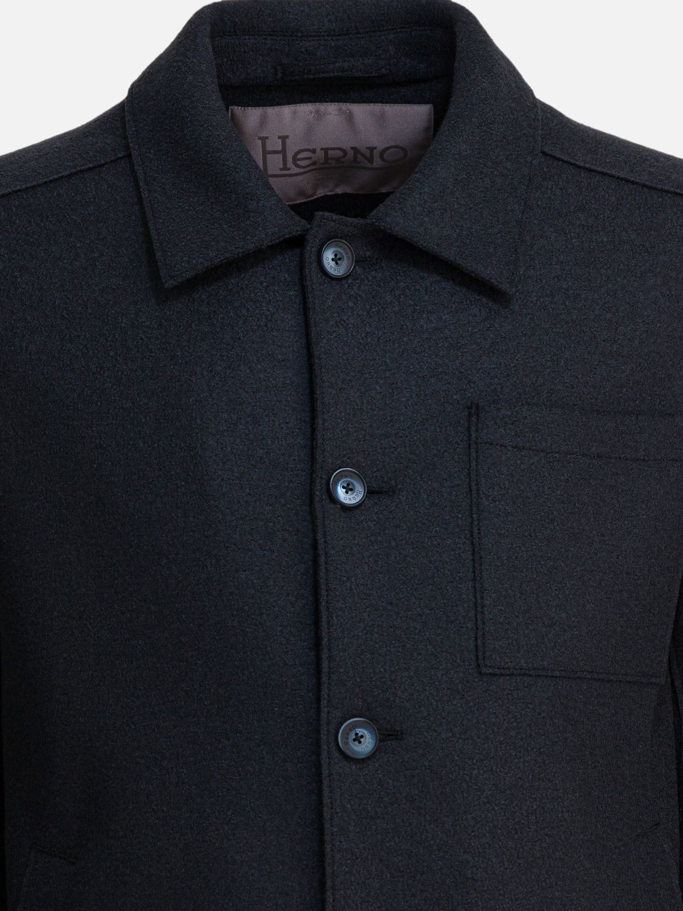 Overshirt jackets Solid colour  Blue - Herno Men | PDP | VIETTI Online Store | Zoom-Modal_3
