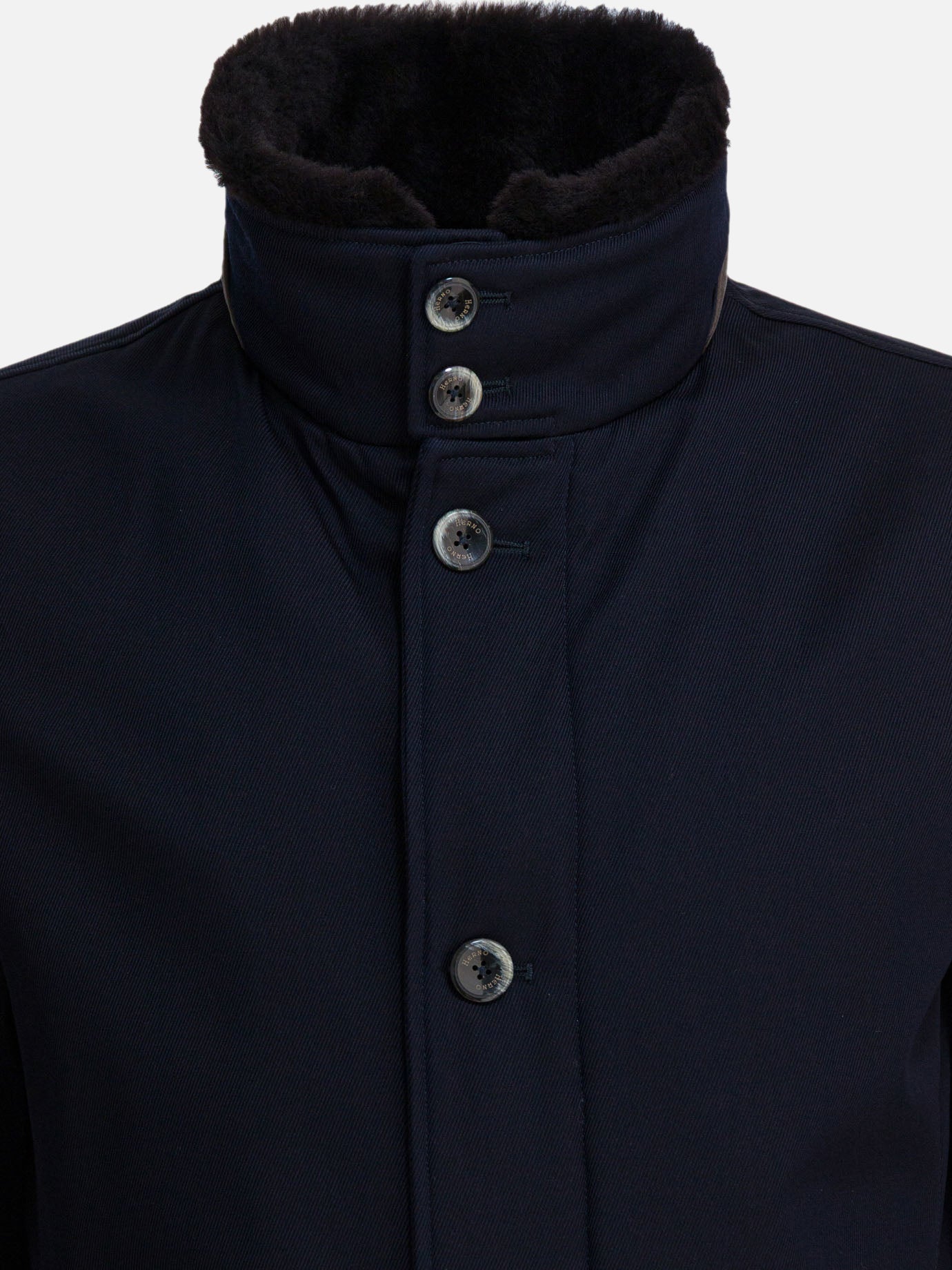 Long coats Solid colour  Blue - Herno Men | PDP | VIETTI Online Store | Zoom-Modal_3
