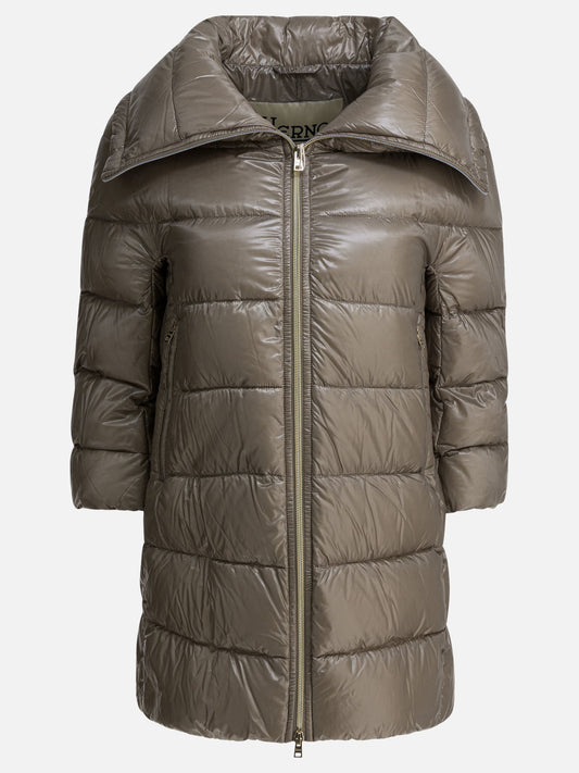 Down coats Solid colour  Brown - Herno Women | PLP | VIETTI Online Store 
