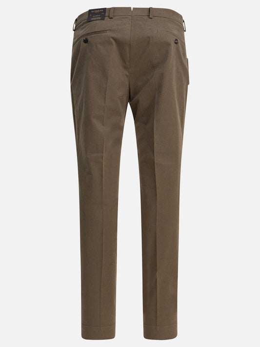 Tailored trousers Solid colour  Brown - Incotex Men | PDP | VIETTI Online Store | 2
