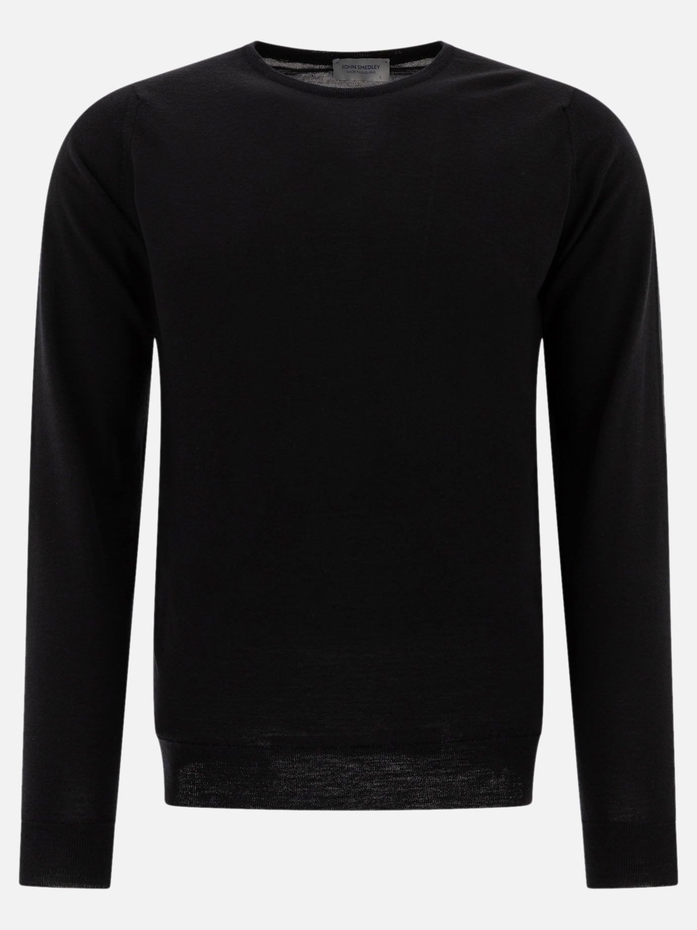 Crewneck sweaters Solid colour  Black - John Smedley Men | PDP | VIETTI Online Store | Zoom-Modal
