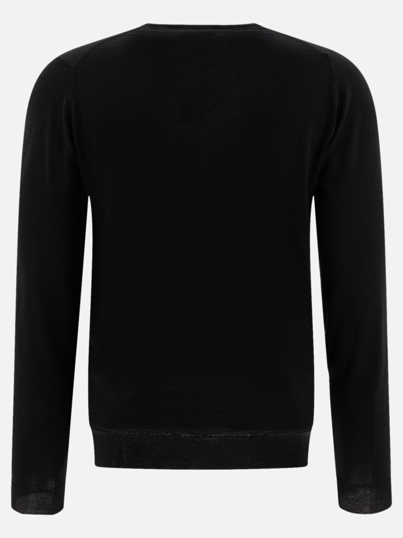 Crewneck sweaters Solid colour  Black - John Smedley Men | PDP | VIETTI Online Store | Zoom-Modal_2

