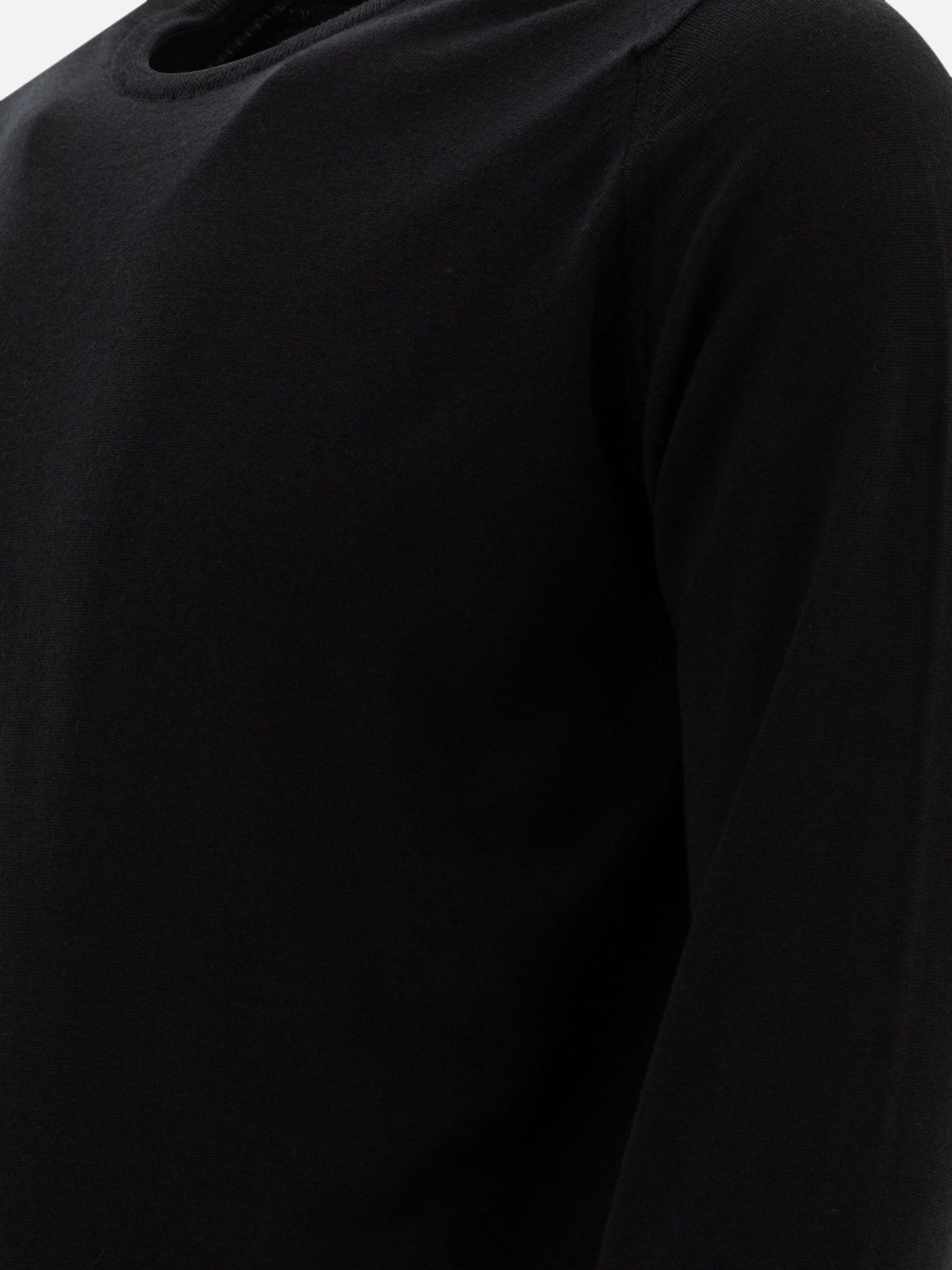 Crewneck sweaters Solid colour  Black - John Smedley Men | PDP | VIETTI Online Store | Zoom-Modal_4

