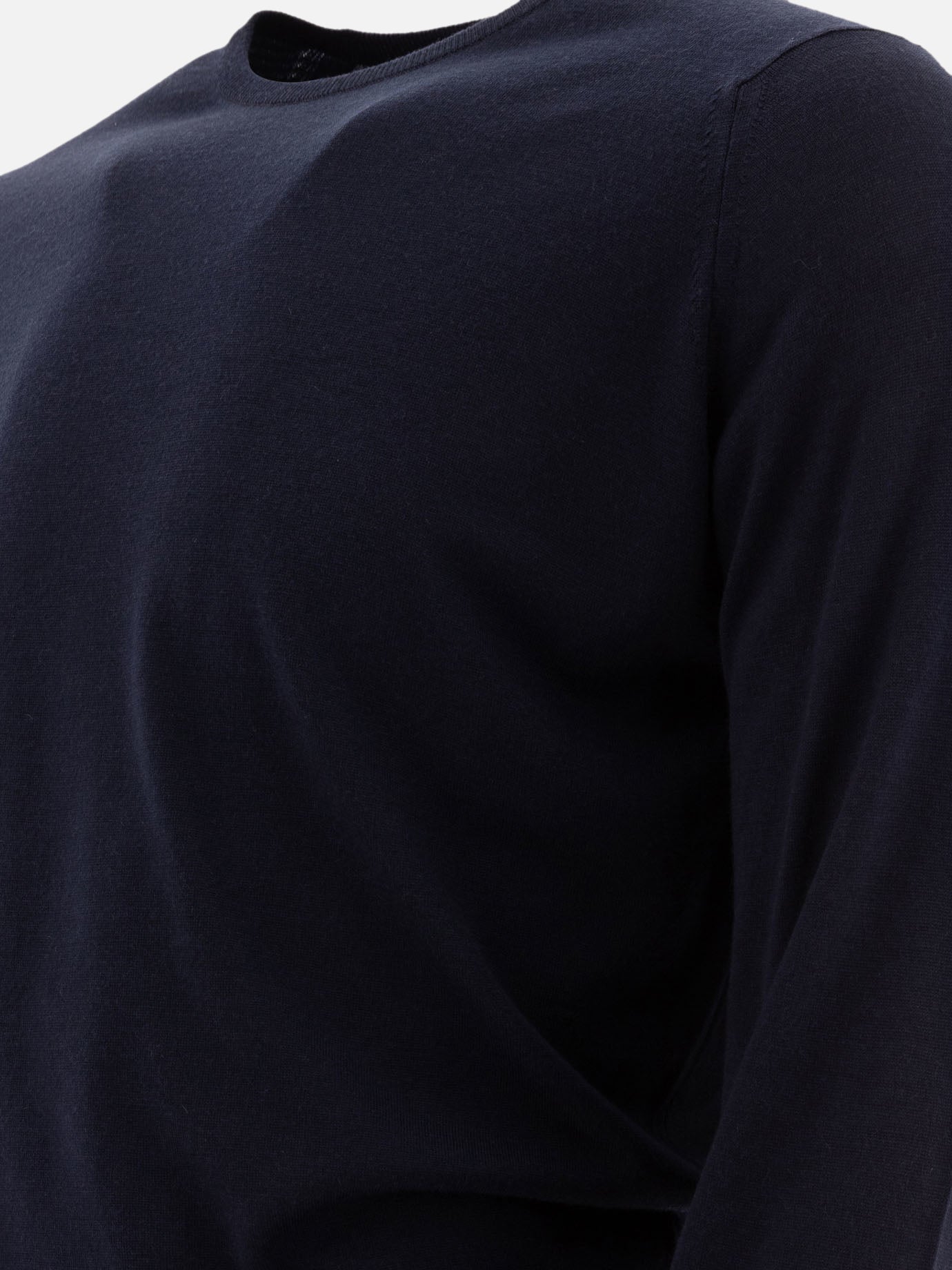 Crewneck sweaters Solid colour  Blue - John Smedley Men | PDP | VIETTI Online Store | Zoom-Modal_4
